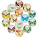 JIUZHU 14 Pieces Butterfly Patterns Glass Refrigerator Magnets Fridge Magnets Sets for Home Office Map Photo Cabinets Whiteboards Decorative
