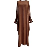 Lenmipot Islamic Women Jilbab Abayas Muslim Abaya Dress for Women Middle East Kaftan Dubai Dress Eid Prayer Clothes
