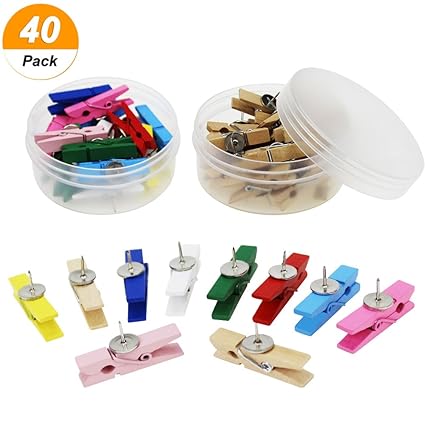 Büro 80 Stück Holz-Pinnnadeln mit Aufbewahrungsbehälter für Zuhause