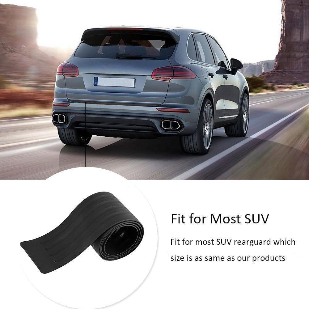 Youngine Universal Rubber Rear Guard Bumper Protector Anti-scratch Trim Cover for Car Pickup SUV Truck,90cm/35.3" - Image 5