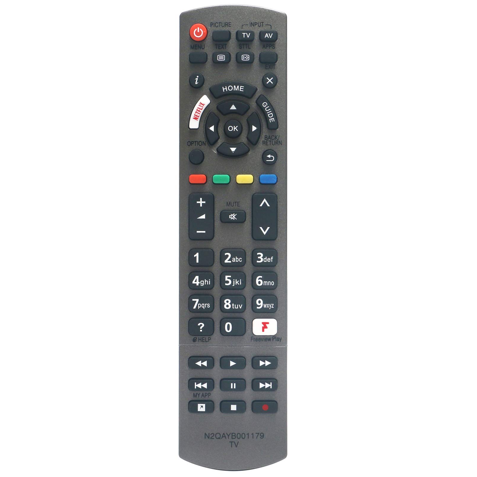 N2QAYB001179 Remote Control Fit for Panasonic TV N2QAYB001115 N2QAYB001120 N2QAYB001178 TX-55FX740B TX-55FX750B TX-55FZ802B TX-49FX750B TX-55FX700B TX-65FX700B TX-65FX740B TX-65FZ802B TX-75FX750B