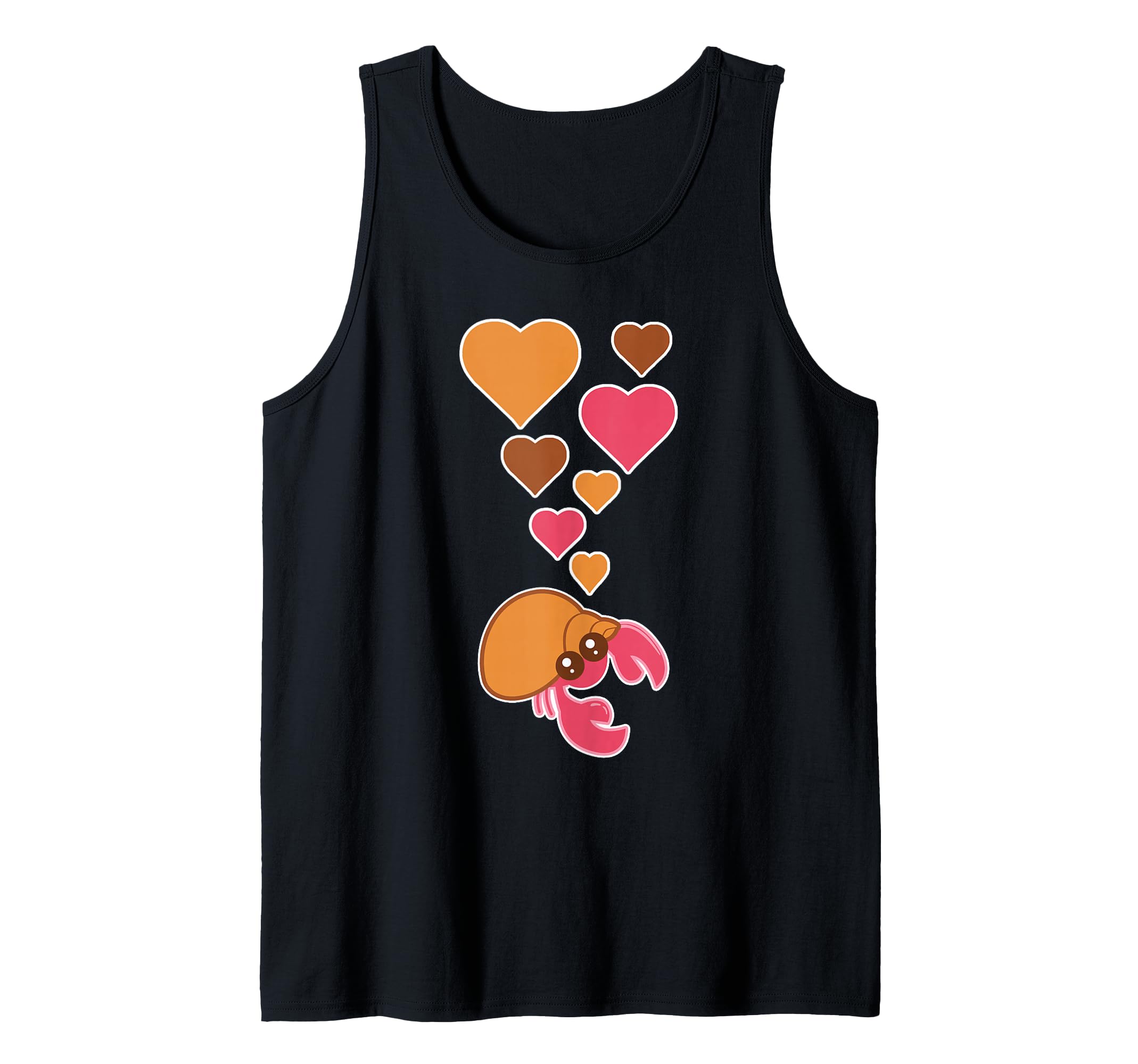 Cute Hermit Crab With Hearts Tank Top