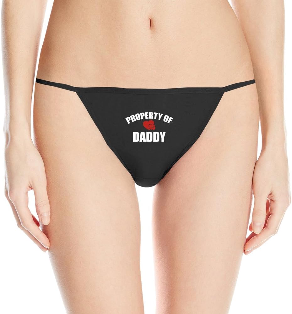 Property Of Daddy Print Sleek Model Thong Underwear