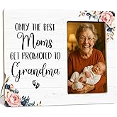LUERHUI Grandma Baby Announcement Gifts Picture Frame for Grandmother, Get Promoted to Grandma Wooden Picture Frames