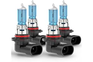 SYJIIP Upgraded Halogen Headlight Bulbs Compatible for Toyota RAV4 2013 2014 2015, 9005 High and Low Beam Headlamp Lights, 6000K White, 300% Brightness, Plug N Play, 4-Pack