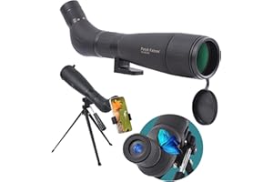 FETCHFALCON Fetch Falcon 20-60X60 FMC HD Spotting Scopes Long Range Spotting with Metal Tripod，Phone Holder and Carry Bag