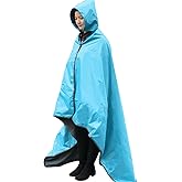 Outdoor Waterproof Camping Blanket - Hooded Fleece Windproof Blanket for Stadium, Sporting Events, Concert, Picnic, Car, Boat - Packable Camp Blanket for Cold Weather, Camping Gear Must Haves…