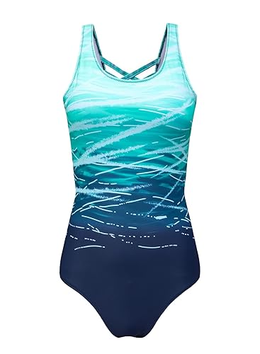 Aleumdr Women's One Piece Swimsuit - Tummy Control Cut Out Swimwear