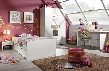 Rauch Kinderzimmer Jugendzimmer Sweet Komplettset 5 Tlg In Weiss Amazon De Baby