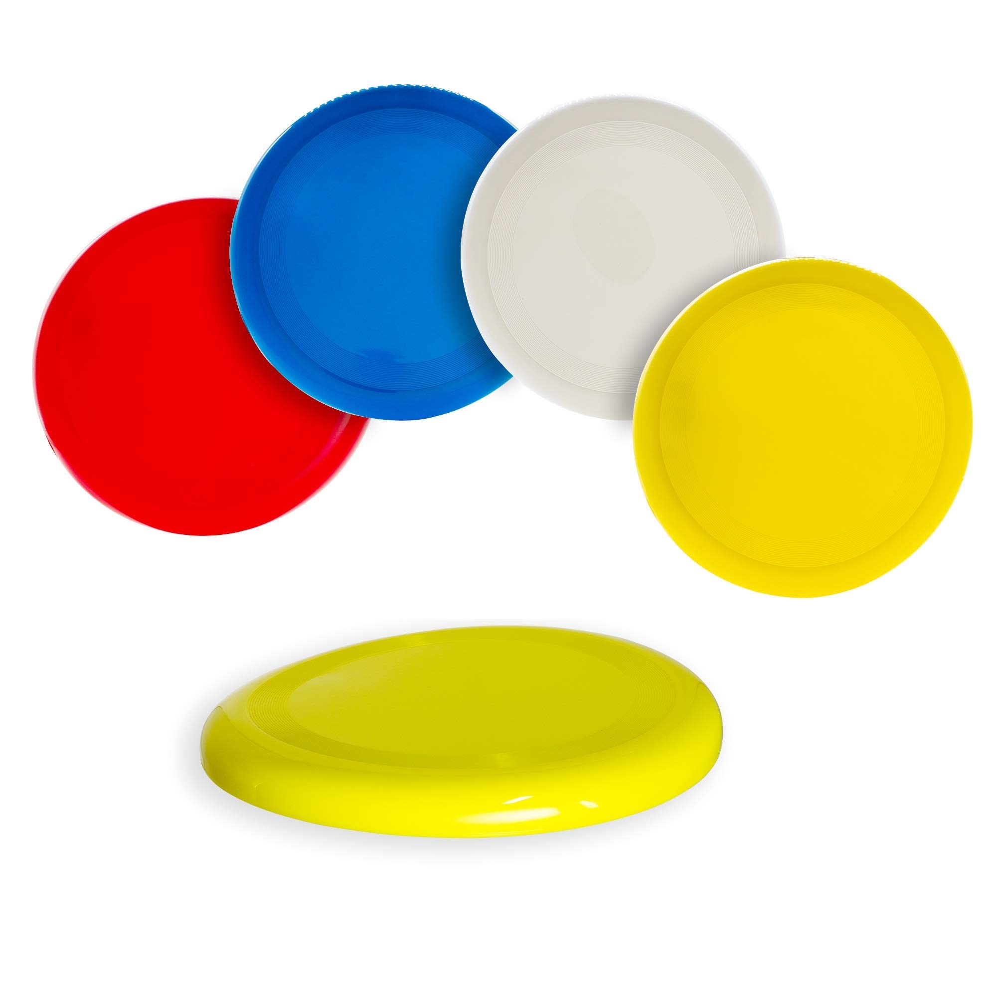 4-Pack 2.6 inch Flying Discs Backyard Games & Sports Party Favors for Kids & Adults - Assorted Colors