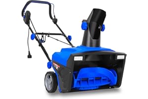 BILT HARD 20 Inch 15 Amp Snow Blower, Walk-Behind Corded Electric Snowblower with Dual LED Headlights and 180° Rotating Chute for Driveway, Walkway