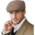 Classic Solid Flat Cap Newsboy Hats for Men Cabbie Driving Scally Adjustable