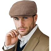 Classic Solid Flat Cap Newsboy Hats for Men Cabbie Driving Scally Adjustable