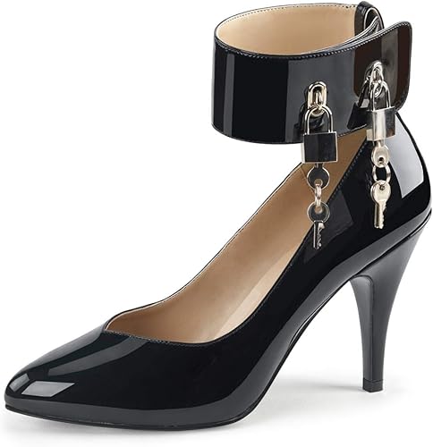 black heeled court shoes