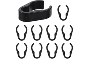 Healifty 10Pcs Mic Cable Clips Plastic Cable Holders Flexible Microphone Clamps for Studio Home Stage Stand Organizer