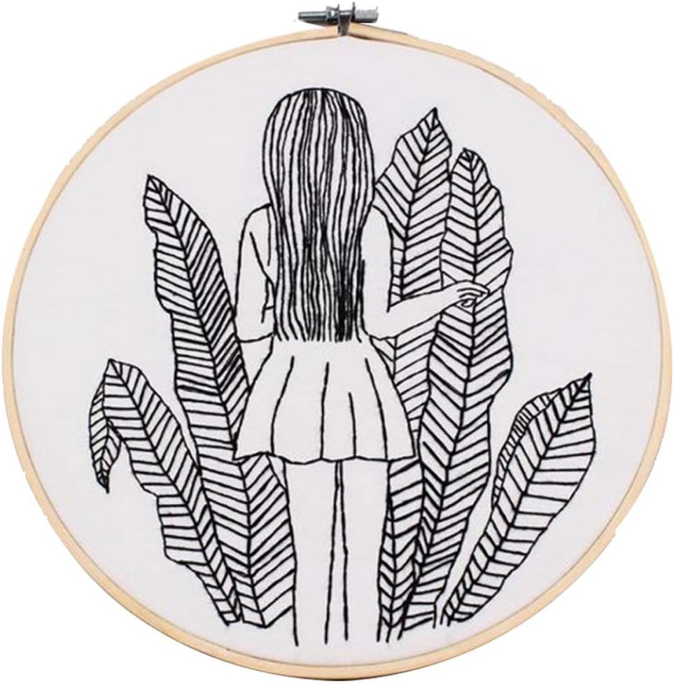 Miada worthwhile Embroidery Cross Stitch Stamped Kits Pre-Printed Patterns Fine DIY Craft Starter(None H02)