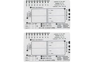 7-Step ECG Measurement Tool – Transparent Cardiology Interpretation Ruler for Heart Rhythm, PR Interval, QRS & ST Assessment(