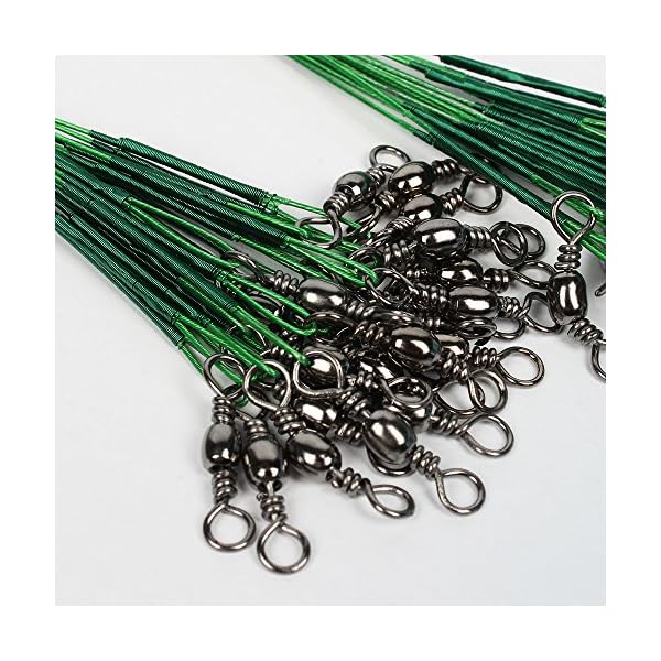 Fishing-Leaders-Stainless-Steel-Wire-Leaders-Nylon-coated-Fishing-Line-with-Swivels-and-Snaps