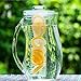 Fondrren Fruit Infuser water Pitcher With Free Ice Core | Best for Making Flavored Fruit Infusion Water Tea and More |Made With Clear Acrylic BPA Free Plastic Large 2.9 Quart (2.75 L)