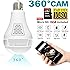 Light Bulb Camera,Include 16GB Card 1080P WiFi Security Camera, 2MP Wireles IP LED Cam,360 Degrees Panoramic VR Indoor/Outdoor Home Surveillance Cameras,Motion Detection/Night Vision/Alarm