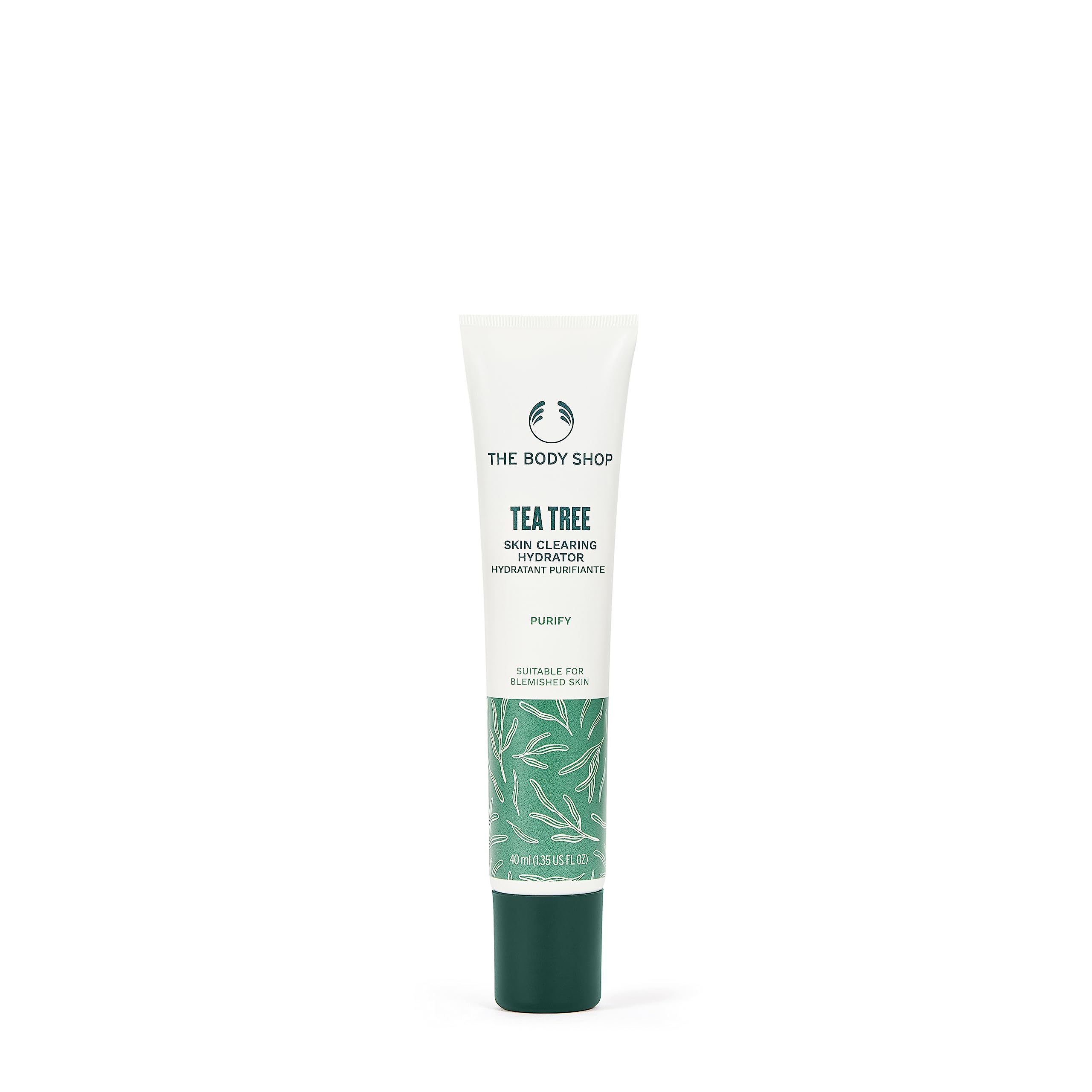 The Body Shop Tea Tree Moisturising Cream with Tea Tree Oil Controls Suet Oily Skin Smoothing Lightweight Formula Long-Lasting Hydration Up to 24 Hours Tube 40 ml