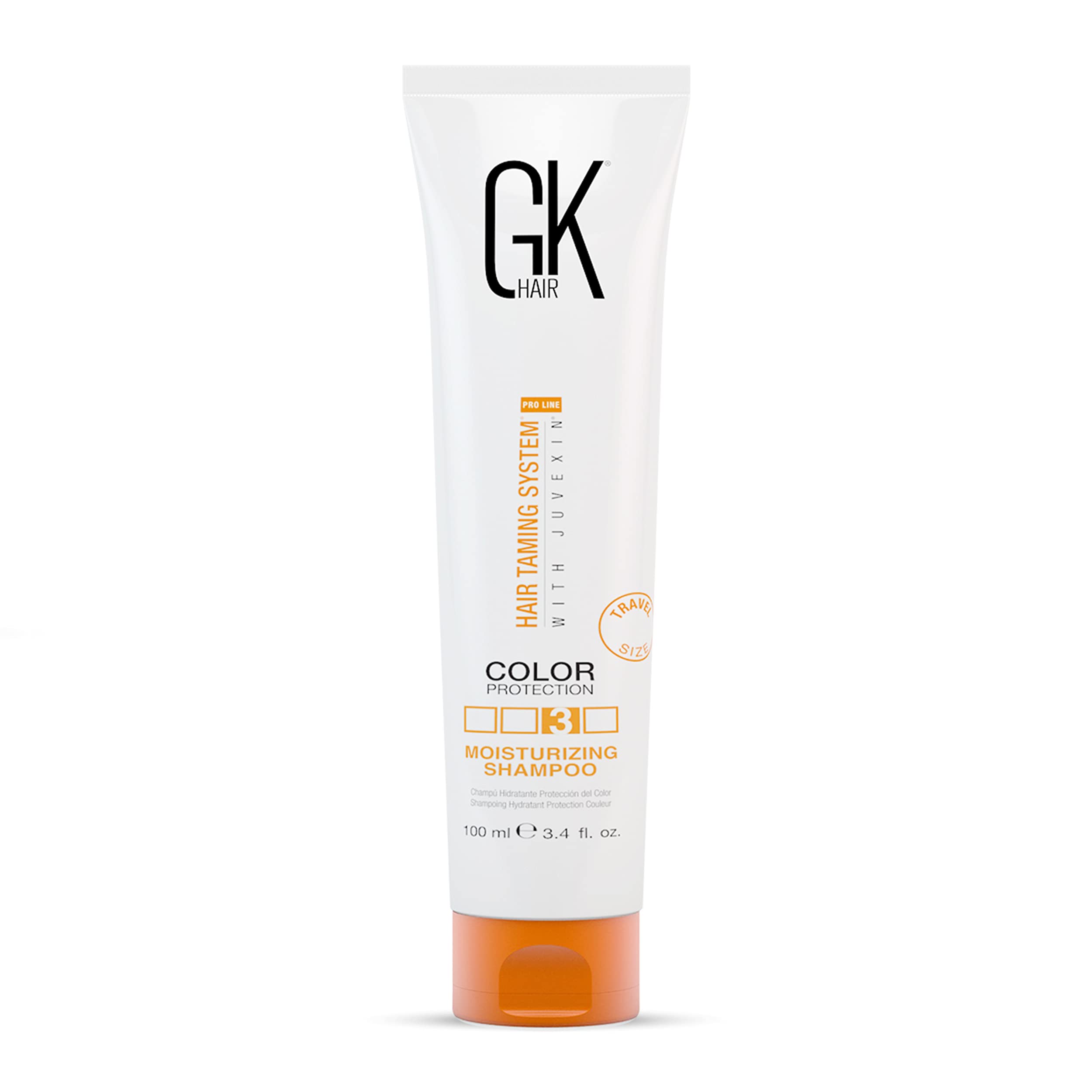 GK HAIR Global Keratin Moisturizing Shampoo 100ml for Colour Treated Helps in Maintaining a Hair Treatment Dry Damaged Curly Frizzy Paraben Sulfate Free for Men and Women