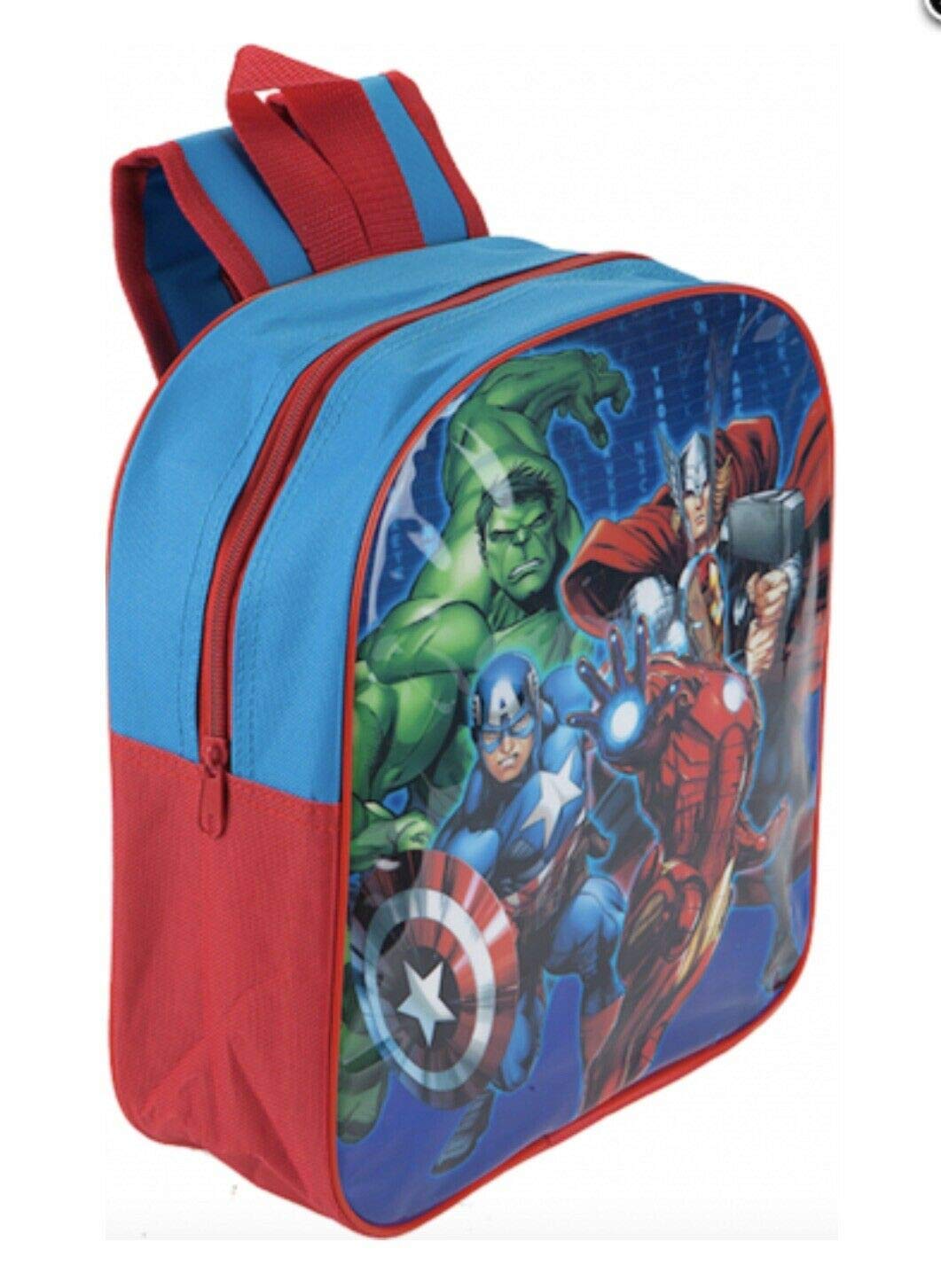 Marvel Comics Avengers Backpack Small School Travel Rucksack Blue Bag for Kids Boys Girls