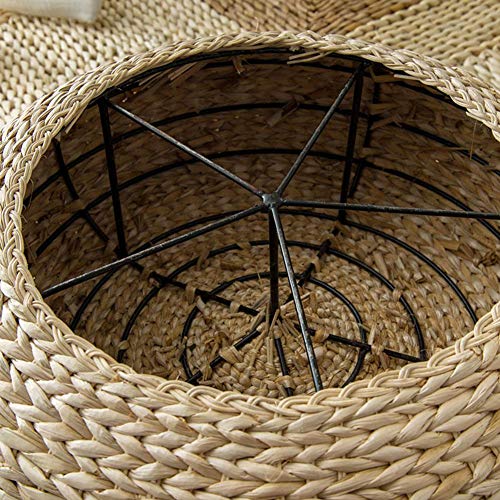 Biback Hand Woven Rush Straw Tatami Bay Window Cushion Thicken Straw Mat Pad for Zen,Yoga Practice - Thumbnail 5