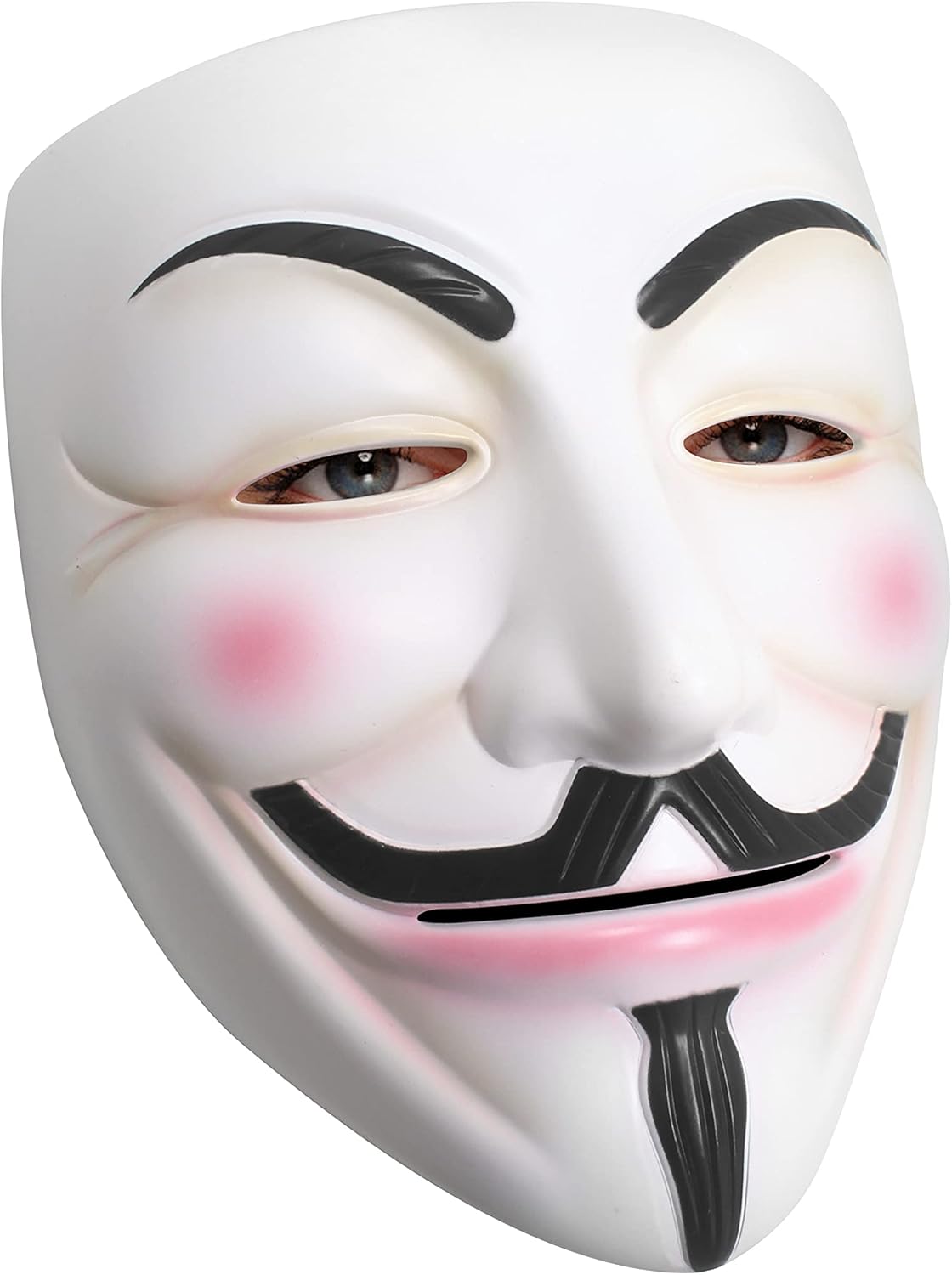 Udekit Hacker Mask V for Vendetta Mask Halloween Cosplay Costume Party Props White