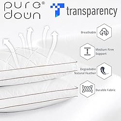 puredown® Goose Feathers and Down Pillow for