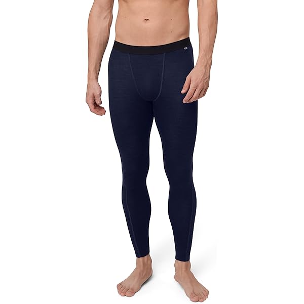 Men's Midweight Flyless Running Tights - 85% Merino Wool - Base