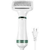 balacoo 2 in 1 Pet Hair Dryer Comb with Adjustable Temperature Settings for Dogs and Cats Grooming Soft Bristles for Skin Protection and Comfortable Massage Us Plug