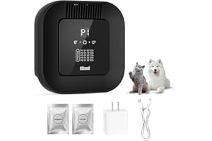 EEland Cat Litter Deodorizer – 99% Odor Removal, Ozone Air Purifier for Pets, Strong Odor Eliminator for Litter Box, Toilet, Closet, Cabinet, Shoe, Garage (Black)