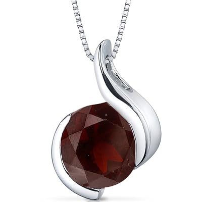 Buy Peora Garnet Pendant Sterling 