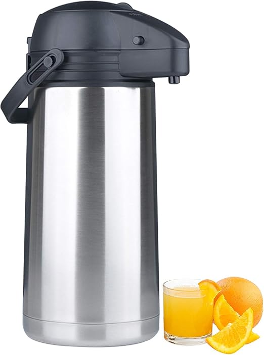 large coffee thermos with pump