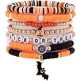 Sfoni Heishi Bracelets for Women, Stackable Letter Vinyl Disc Beads Stretch Bracelet Elastic Layering Friendship Bracelets Rainbow Summer Beach Boho Jewelry Festive Gifts