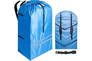 Hiviva Wagon Stroller Travel Bag for Airplane,Gate Check Stroller Bag Compatible with WONDERFOLD,BABY TREND,EVENFLO,JEEP,RADIO FLYER,VEER,Double Stroller Travel Bag(Comes with a Separate Strap)