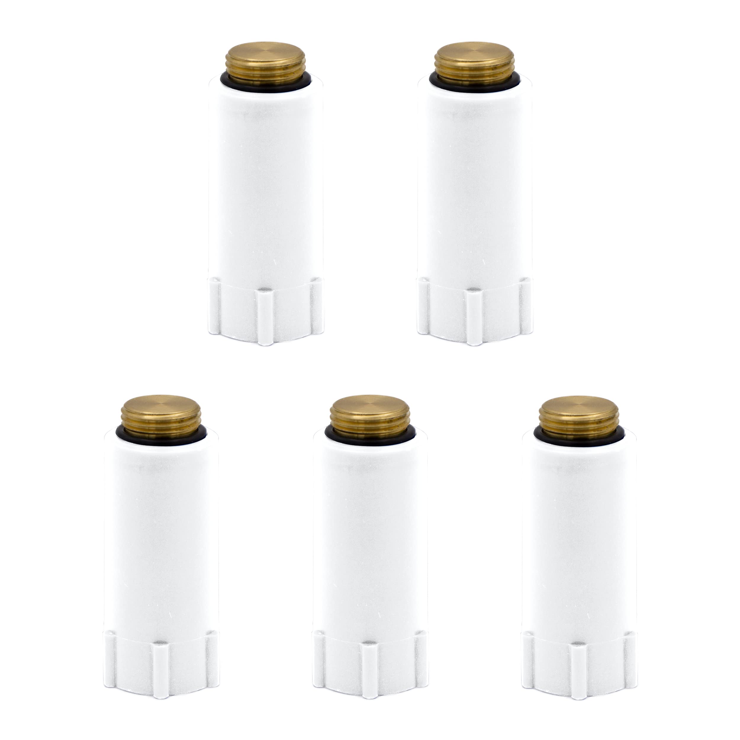 VARIOSAN Building Plugs 15990, Pack of 5, 1/2 Inch, White, Brass Thread
