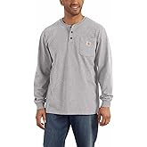 Carhartt Men's Loose Fit Heavyweight Long-Sleeve Pocket Henley T-Shirt