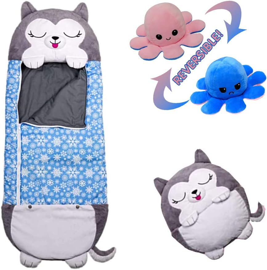 LUOWAN sleeping bags for kids Children's animal sleeping bag, 2 in 1