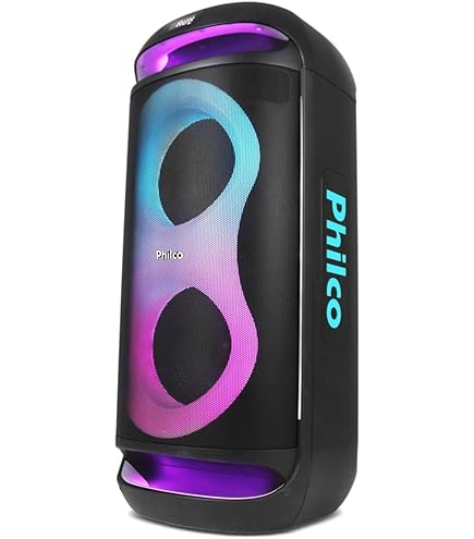PHILCO Caixa Acústica PCX1100 Wireless 7H Flash Lights 100Wrms