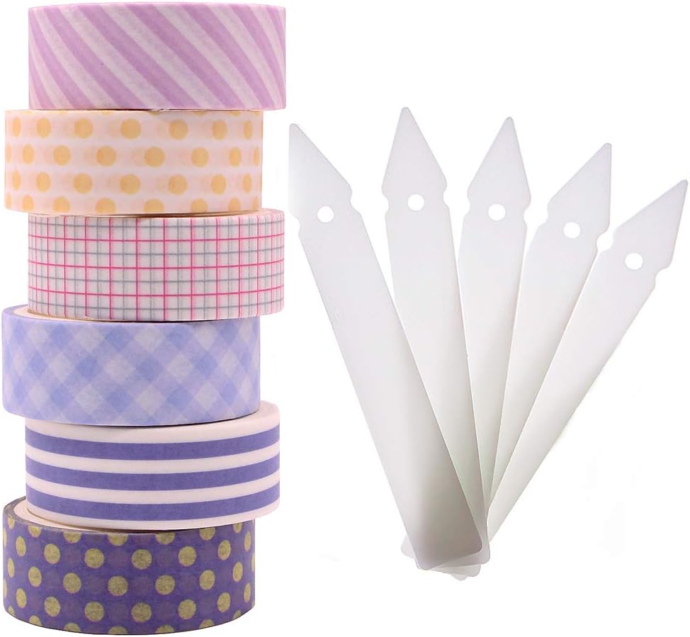 Grid Washi Tape Aesthetic Set 6 Rolls Dot Basic Washi