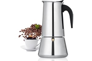 VONATES Stovetop Espresso Maker, 12 cup Moka Pot, Italian Coffee Maker Percolator, Stainless Steel Espresso Pots, 600ml/20oz(Espresso Cup=50ml/1.7oz) Coffee Pot Cafe Maker for Induction Cookers, Hobs