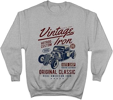 Generique Vintage Iron Original Classic Auto Shop Sweat Shirt Amazon Fr Vetements Et Accessoires