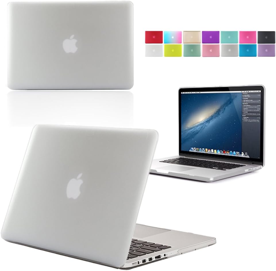LOVE MY CASE / NEW CLEAR (frosted) Rubberized See-Through Hard Case Cover for Apple Macbook Pro with RETINA DISPLAY (13-inch = Models: A1502 / A1425) (15-inch = Models: A1398) (will NOT fit 2017/2018 Pro with/without Touch Bar or standard MacBook Pro with Internal CD/DVD Rom) PLEASE CHECK YOUR MACBOOK PRO MODEL NUMBER BEFORE ORDERING.