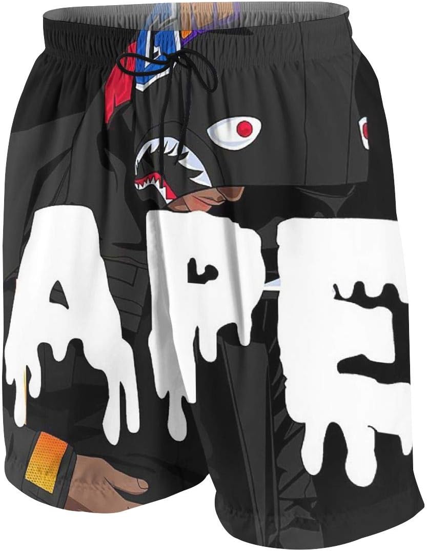 Youth Boys' Shorts Bape 3 Summer Beach Shorts Casual Pants Quick Dry Swim Trunk