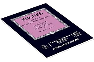 Arches Watercolor Pad, Hot Press 9"X12"