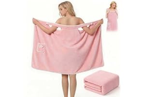 Wearable Bath Towel Wrap Dress, Quick Dry Towels for Adults, Plus Size Towel Dress for Women After Shower Bath, Soft Slip Dre