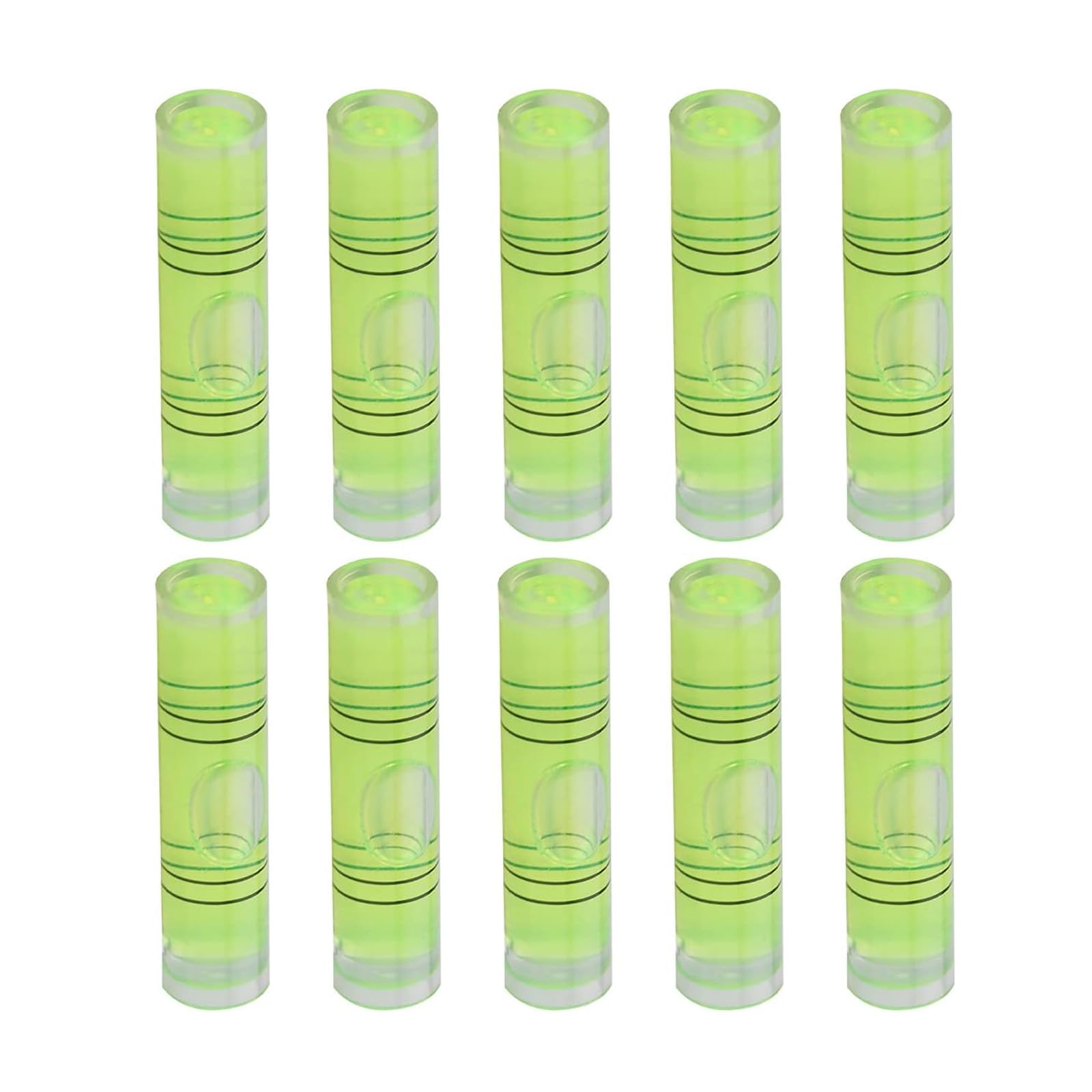 Utoolmart 9.5×40mm Green Universal Precision Bubble Level Vials Spirit Level Picture Hanging Levels Mark Measuring Instruments Layout Tools 10pcs