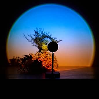 Amuou Sunset Lamp, Projector Dawn Light 180 Degree Rotation Projection
